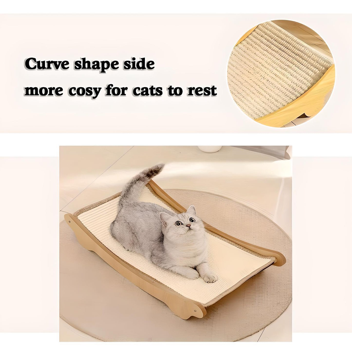 U-shaped Cat Scratching And Lying Bed