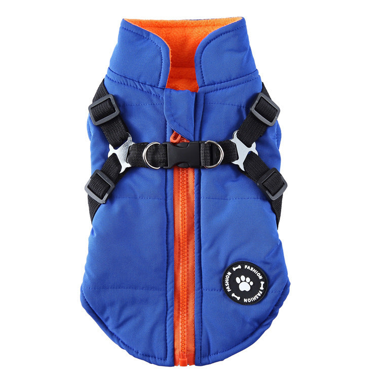 Chest Strap Cotton-padded Coat