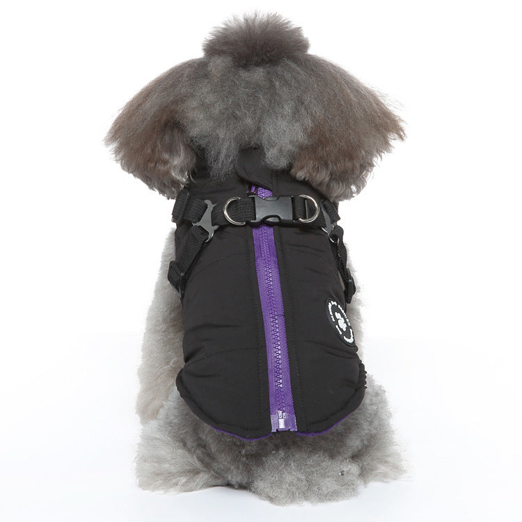 Chest Strap Cotton-padded Coat