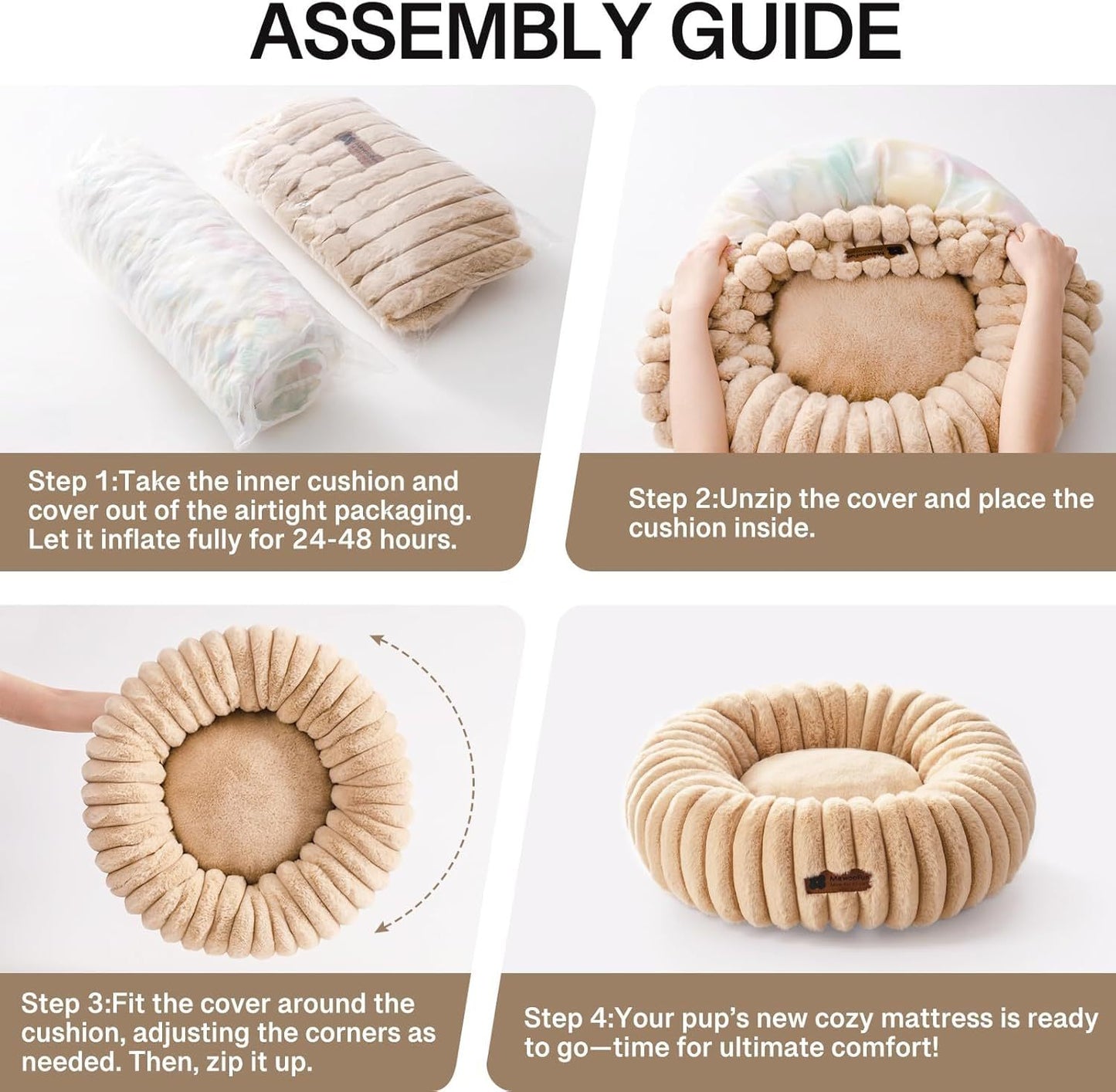 Washable Round Pet Bed F