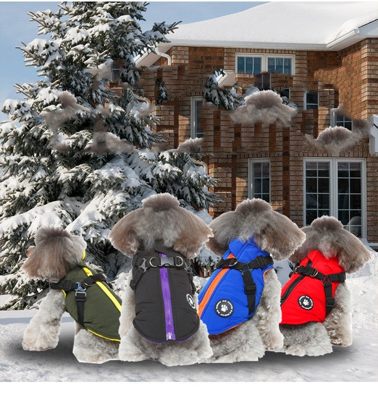 Chest Strap Cotton-padded Coat