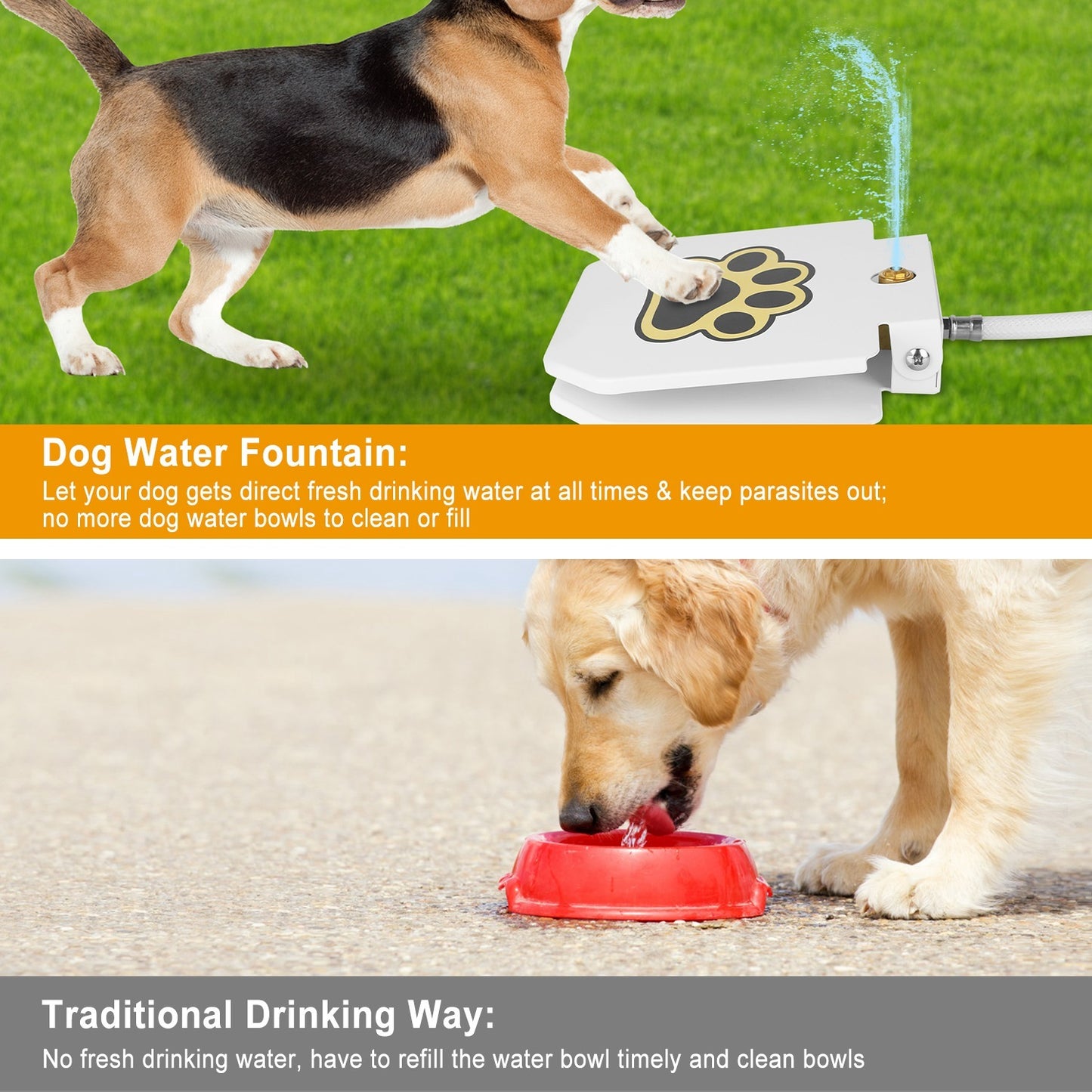 Water Fountain Outdoor Dog Pet Water Dispenser
