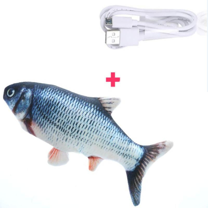 Electric Funny Cat Simulation Fish Beating Usb Jumping Cat Toy