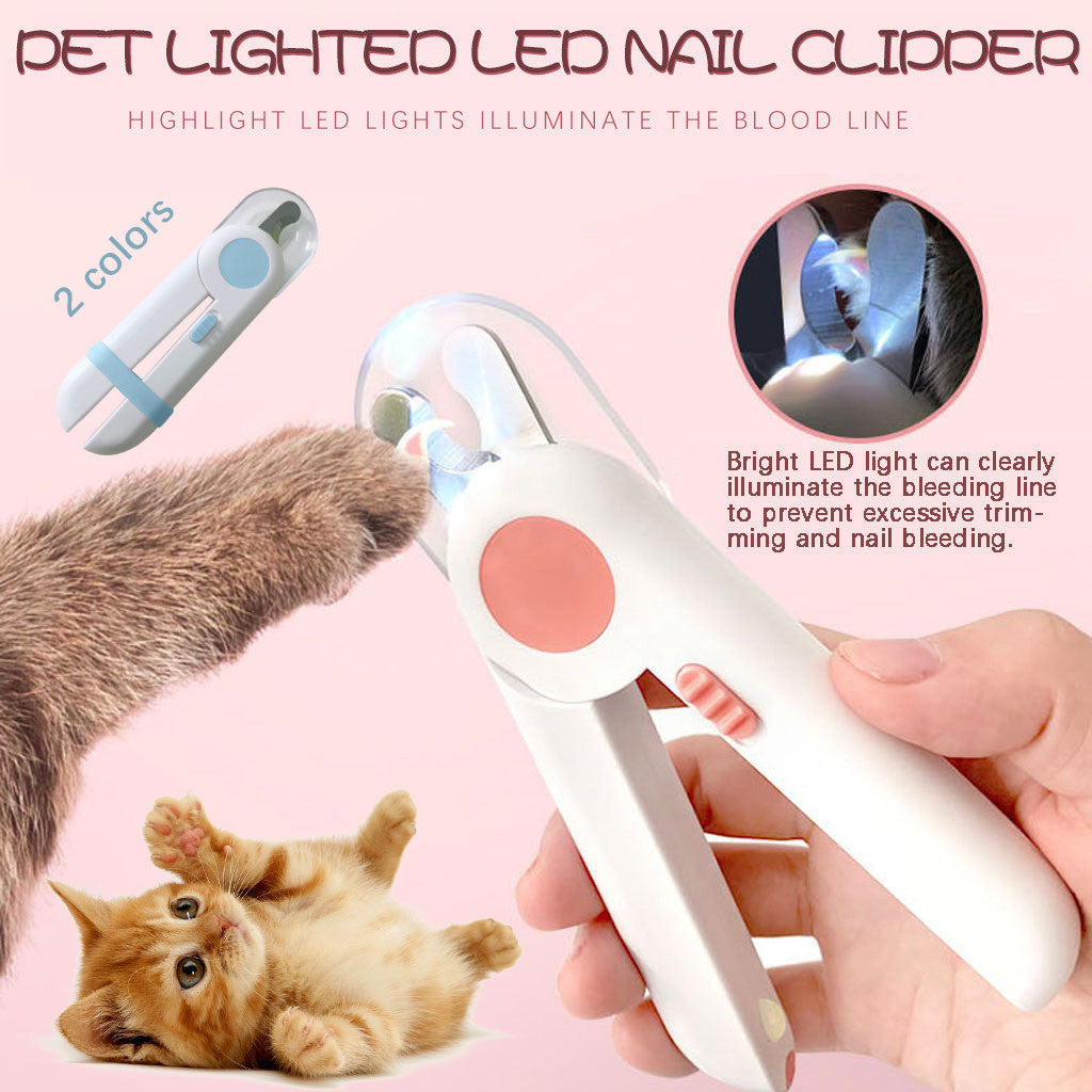 LED Light-Emitting Professional Pet Nail Clippers Dog Cat Cutter