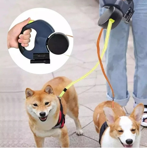 Reflective Lead 360 Swivel Double  Leash