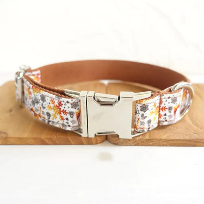 Handmade Golden Christmas Dog Collar by MUTTCO