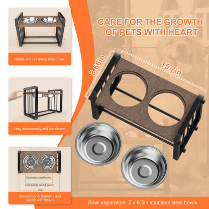 H-shaped Iron Frame  Dog Bowl
