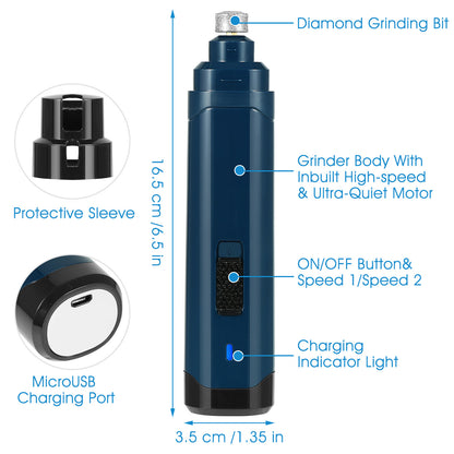 USB Rechargeable Pet Nail Grinder