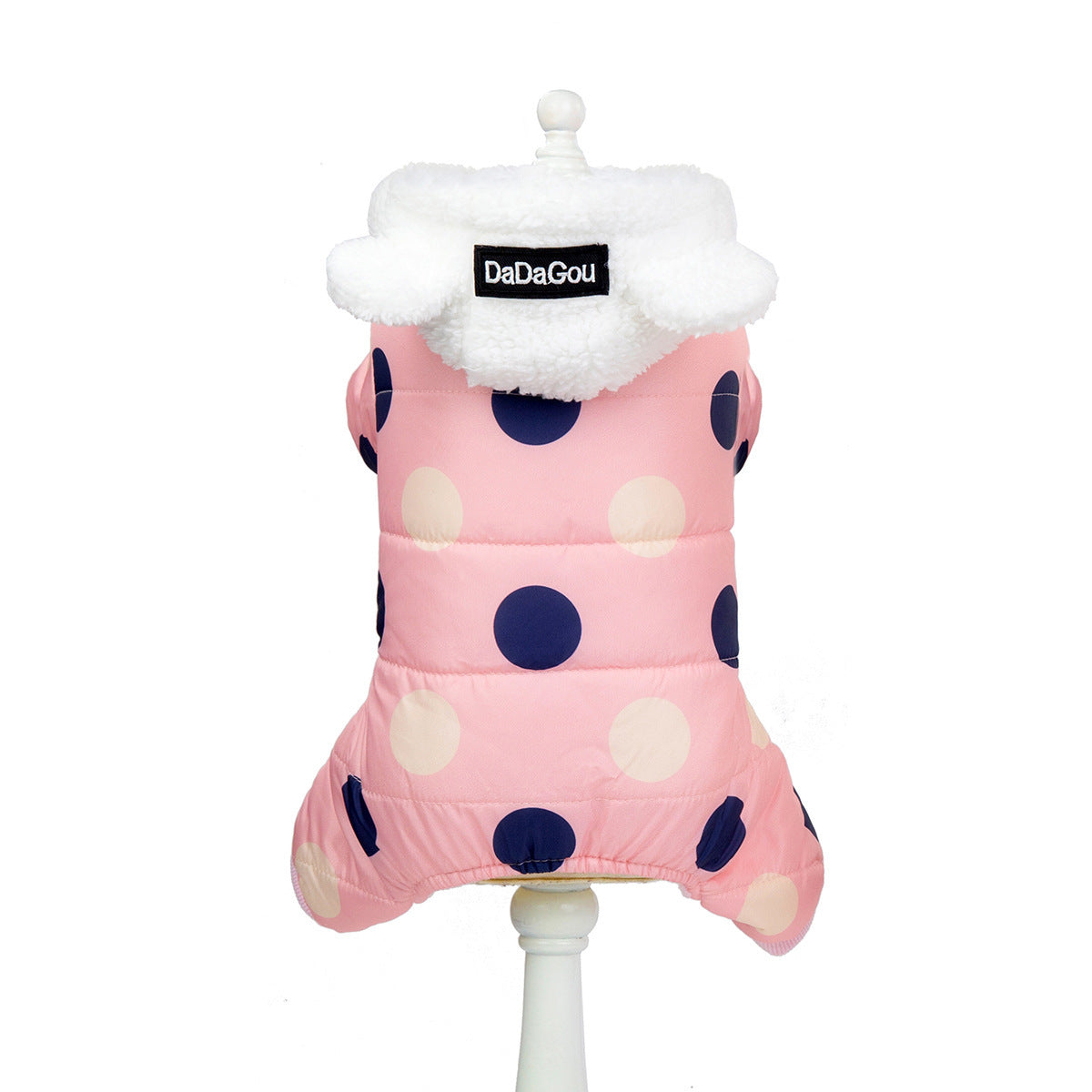 Warm  polka dot four-leg cotton coat
