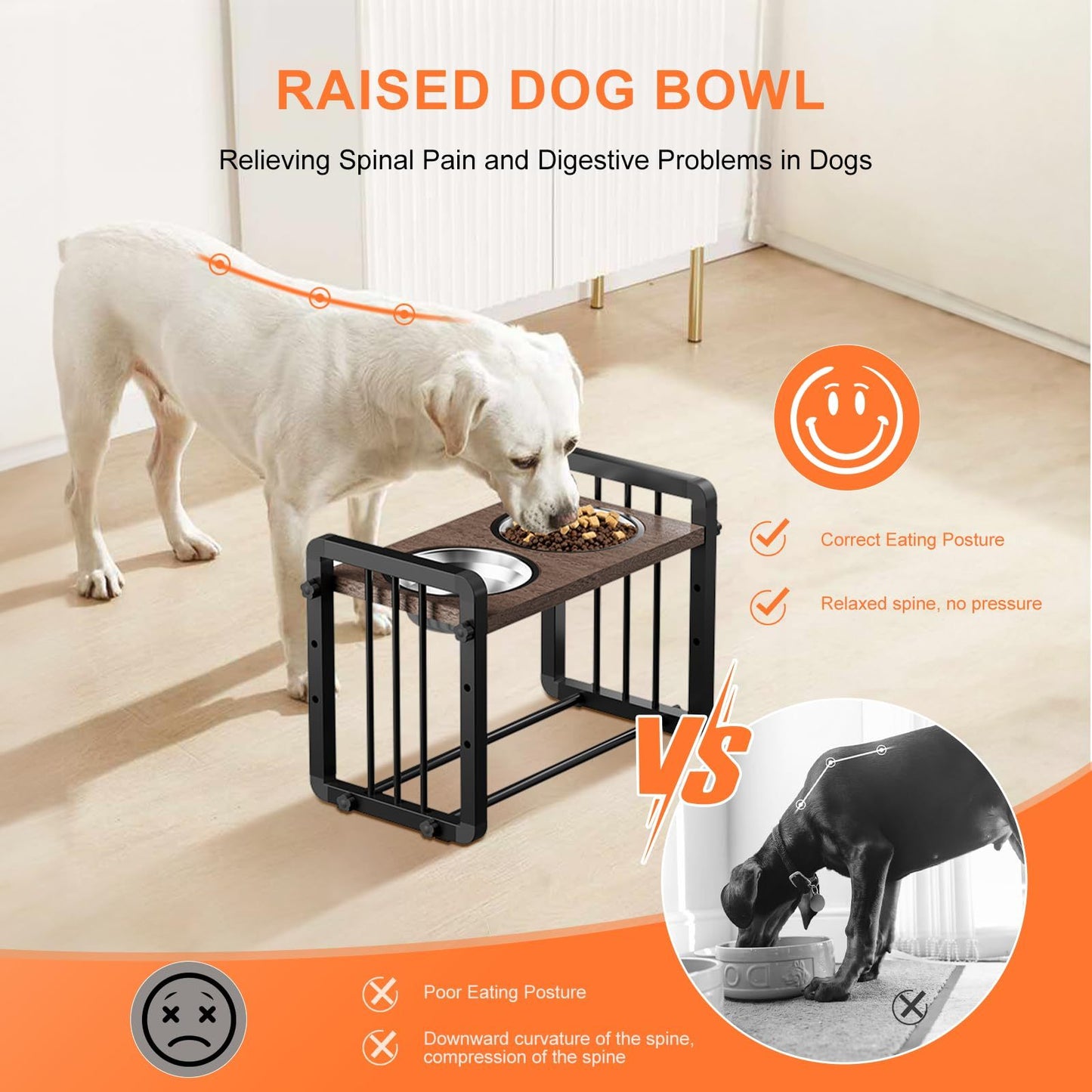 H-shaped Iron Frame  Dog Bowl