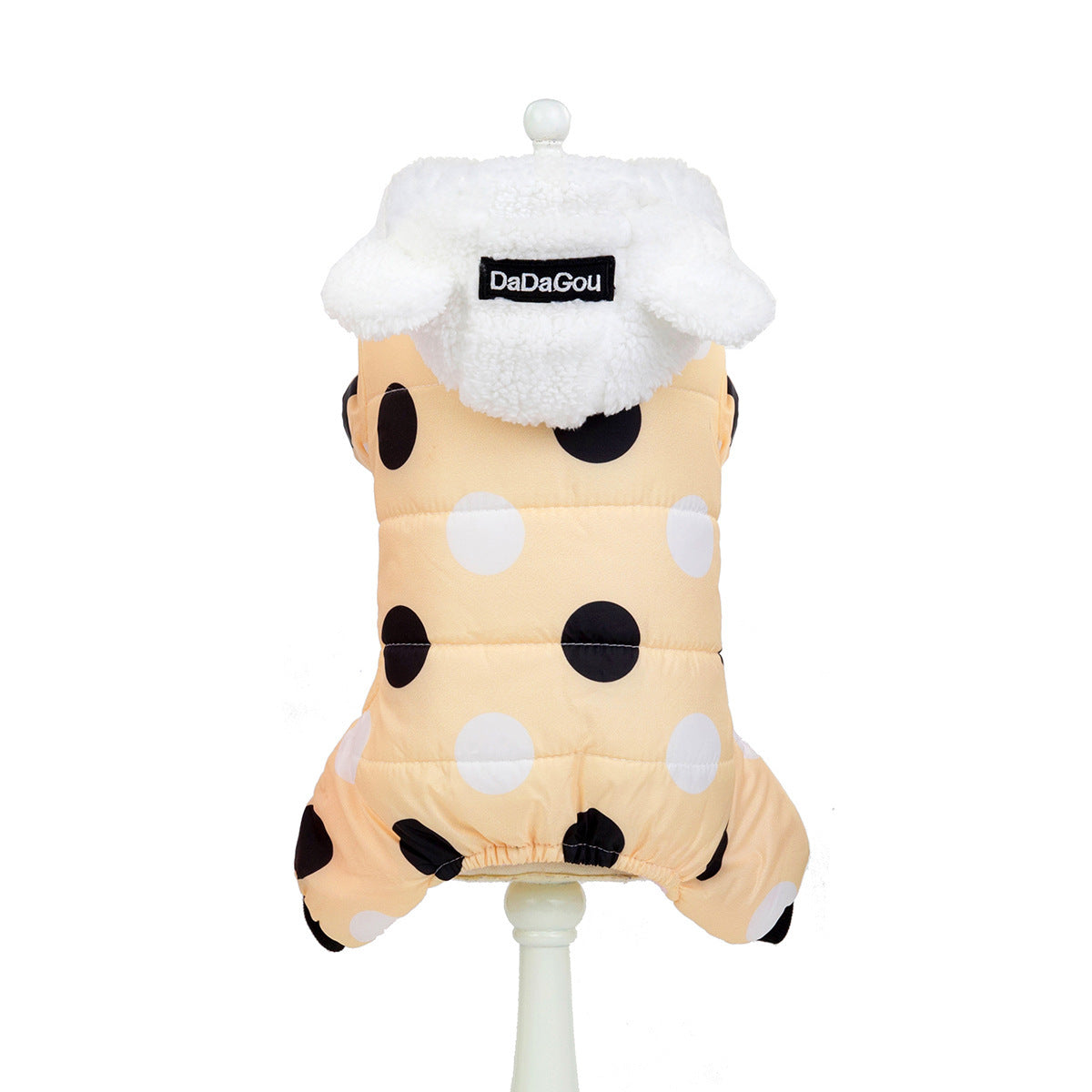 Warm  polka dot four-leg cotton coat