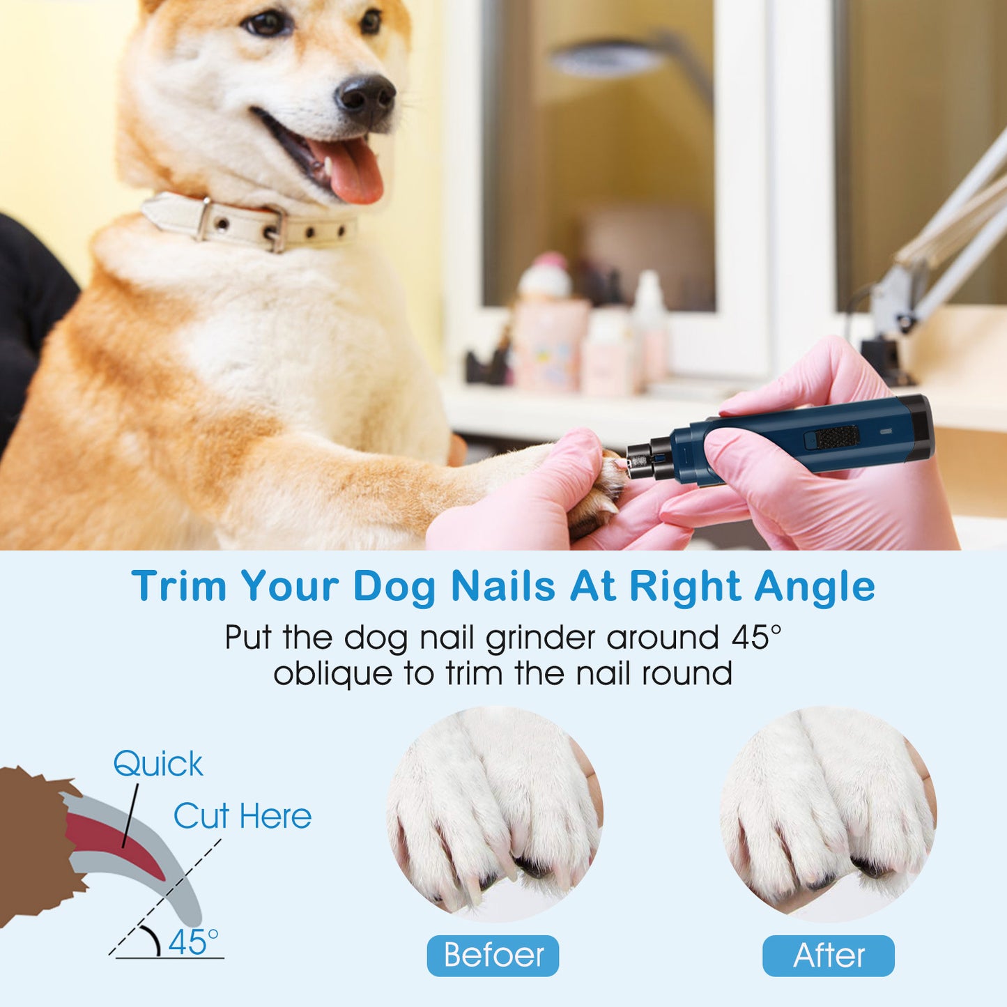 USB Rechargeable Pet Nail Grinder